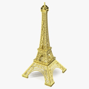 3D Eiffel Tower Gold Souvenir