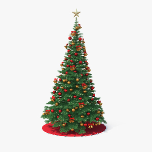 3D Christmas Tree with Golden Star Topper model