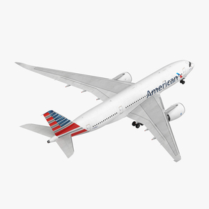 3D model Airbus A350 800 American Airlines Rigged