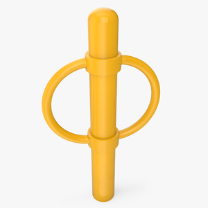 Outdoor Bike Rack Yellow 3D model