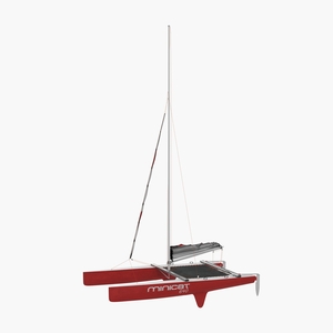 3D model Small Sail Catamaran