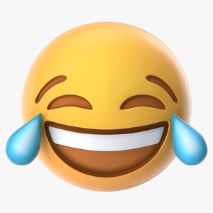 3D Tears Of Joy Emoji model