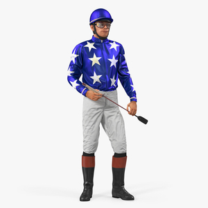 3D Horse Racing Jockey Standing Pose model