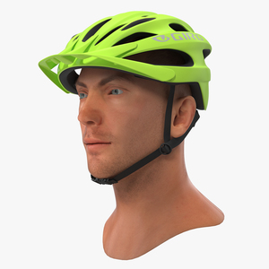 3D model Giro Revel Helmet on Male Head