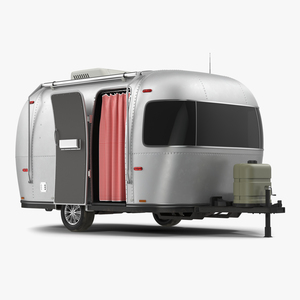 Retro Air Stream Recreational Vehicle Rigged 3D model