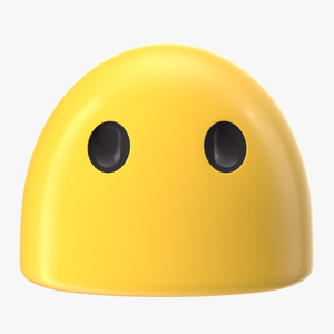 Blank Face Android Emoji 3D model