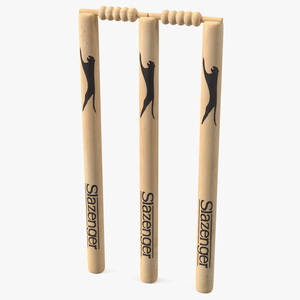 3D Slazenger Cricket Stumps Set model