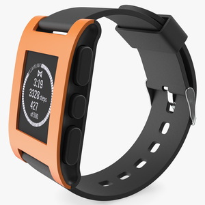 3D Included Pebble Smart Watch with Strap model