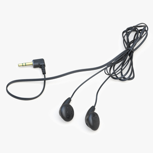 3D Vintage Wired In-Ear Headphones