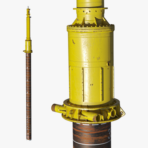 Marine Hydraulic Pile Hammer Old 3D