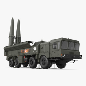 Missile System Iskander SS-26 Stone in Ready 3D model