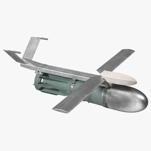 3D model Russian FAB 1500 Air Bomb with UMPK