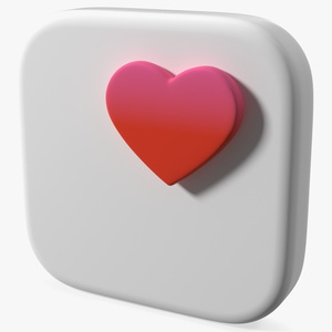 iPhone iOS Health Icon 3D