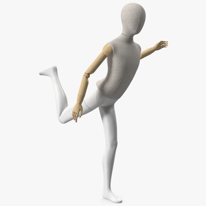 Flexible Child Mannequin Balancing Pose 3D model