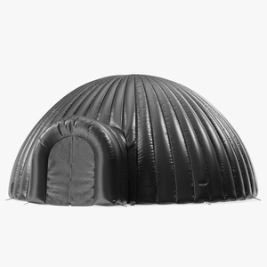 Durable Igloo Dome Tent Black 3D model