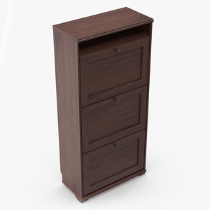 3D Shoe Cabinet Brusali Brown