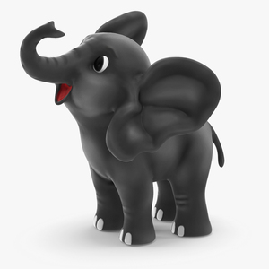 Cute Cartoon Elephant Rigged for Maya 3D