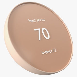 Smart Thermostat Beige 3D