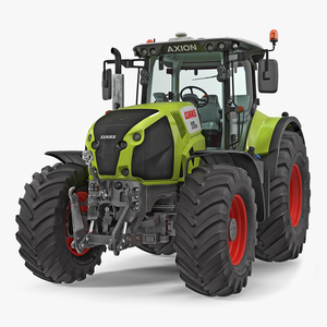 3D Tractor CLAAS AXION Detailed Interior Clean model