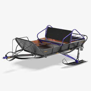 Snowmobile Pull Behind Sled 3D