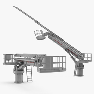 3D Hydraulic Ladder Lift Rigged model