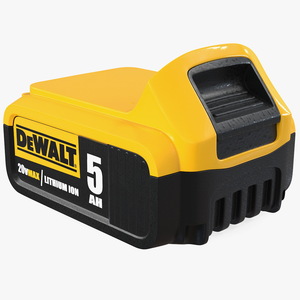 3D DEWALT DCB205 20V MAX XR 5Ah Lithium Ion Battery model