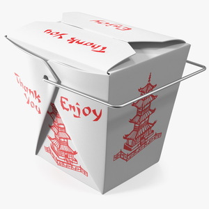 3D Chinese Restaurant Takeout Box 16 Oz