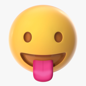 Face with Stuck-Out Tongue Emoji 3D