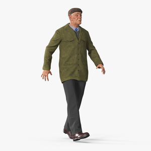 3D Old Man Rigged for Cinema 4D model