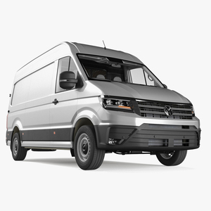 3D Volkswagen Crafter Van 2024 Silver Metallic model