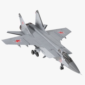 Mikoyan MiG-31 Supersonic Interceptor Aircraft Rigged for Maya 3D