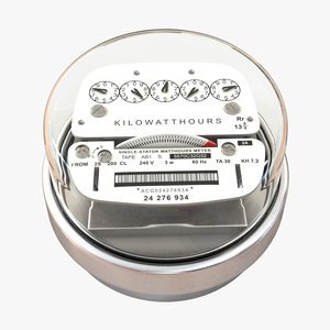 Analog Electricity Meter 3D model