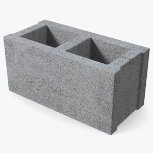 Realistic Cinder Block 3D