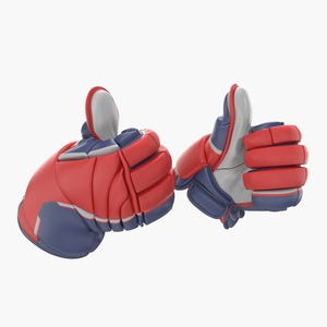 Hockey Gloves Thumb Up Pose 3D