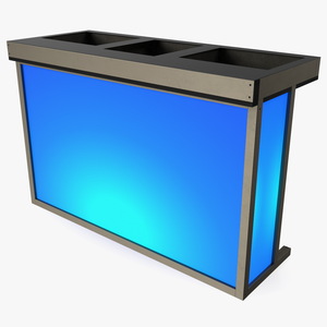 DJ Stand with Blue Lighting 3D