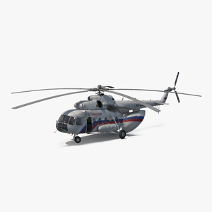 3D model Mil Mi 8 Hip Russian Medium Transport Helicopter Rigged