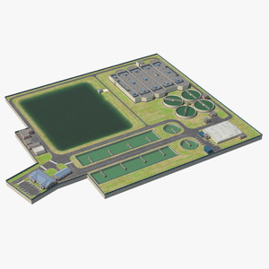 Water Treatment Plant Industrial Structure 3D