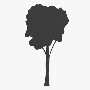 3D model High Tree Silhouette