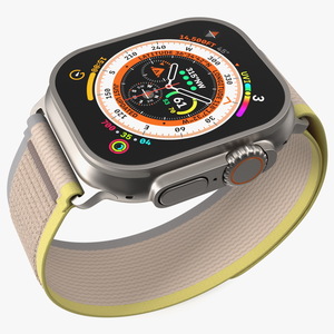 3D Apple Watch Ultra Trail Loop Yellow-Beige