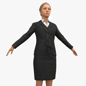 3D model Professional Businesswoman Fur