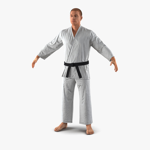 3D Karate Fighter with Fur model