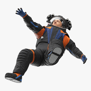 Astronaut Falling Pose 3D