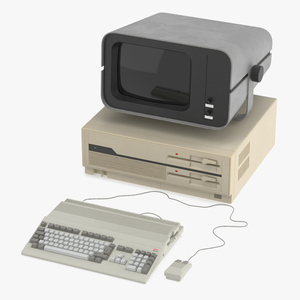 Retro Style Personal Computer 3D model