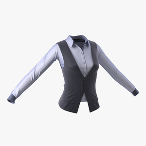 3D model Womens Waistcoat Set