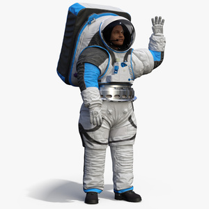 Astronaut Wearing xEMU Greetings Pose 3D