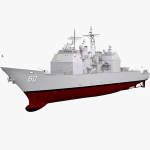 Arleigh Burke Class Destroyer USS CG-57 3D model