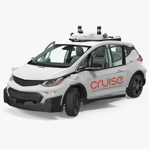 GM Cruise Automation Bolt EV Self Driving Car Rigged 3D