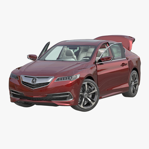 3D Acura TLX 2015 Rigged