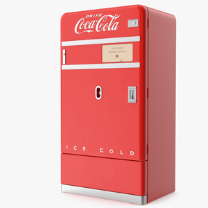 3D Vintage Coca Cola Vending Machine model