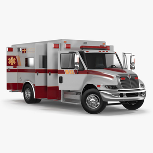 3D model International Durastar Medical Services Unit Rigged for Cinema 4D